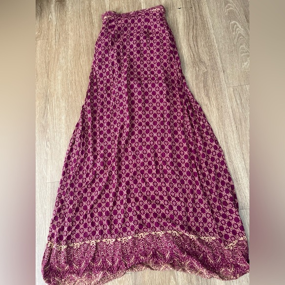Honey Punch Purple Patterned Maxi Boho Skirt, size S - Picture 10 of 11
